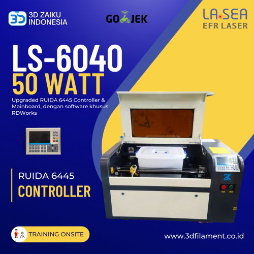 Zaiku CNC LS-6040 with 50 Watt Laser CO2 with Ruida Controller